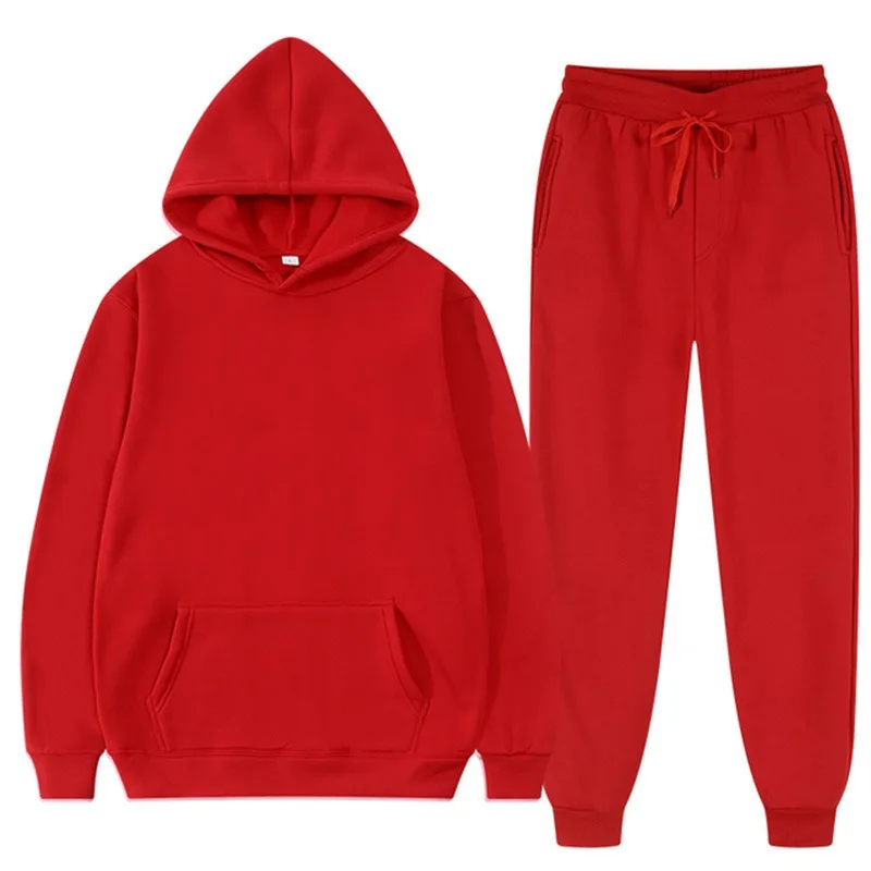 Running Gear For Men - Herren Trainingsanzug 2-teiliges Set Kapuzenpullover +