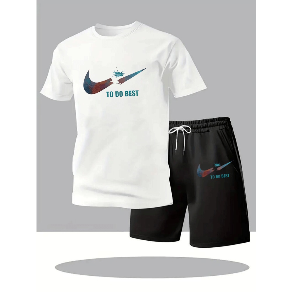Running Gear For Men - Neue Sommer-Sportbekleidung Herren-Anzug Mode Zweiteiliges Sport-Fitness-Lauf-Set