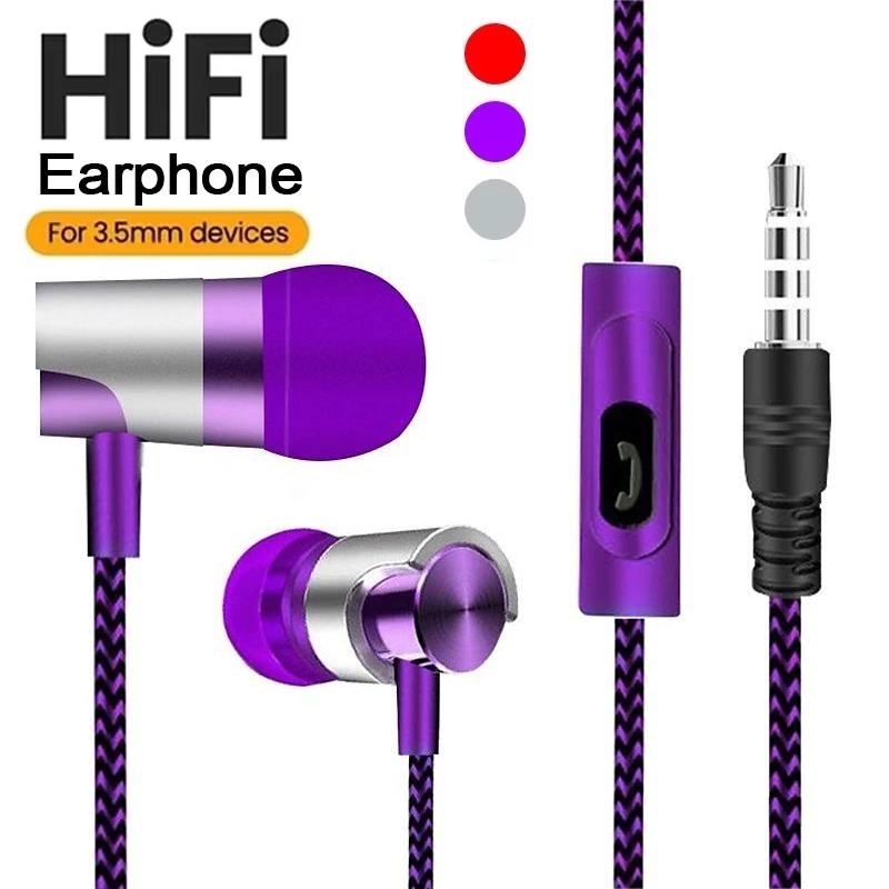 Running Gear Design - Kabelgebundene In-Ear-Kopfhörer, Metall-Bass-Ohrhörer-Design, für Fitness und