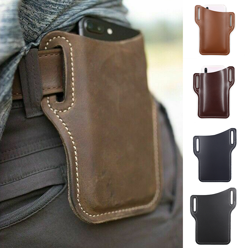 Running Gear For Beginners - Herren-Handytasche: Gürteltasche aus Leder mit Schlaufe,