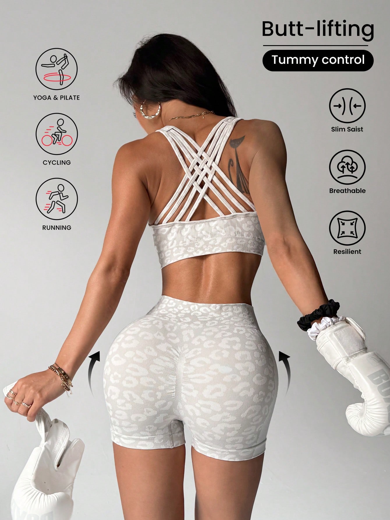 Running Gear Woman - Hoch tailliertes und bauchumarmendes Yoga-Set mit