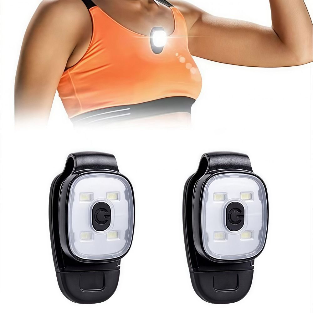 Running Gear On - Wiederaufladbare Outdoor-Nachtlaufleuchten Superhelle 3-Gang-LED-Laufleuchten Leichte Multimodus-Clip-on-Taschenlampe