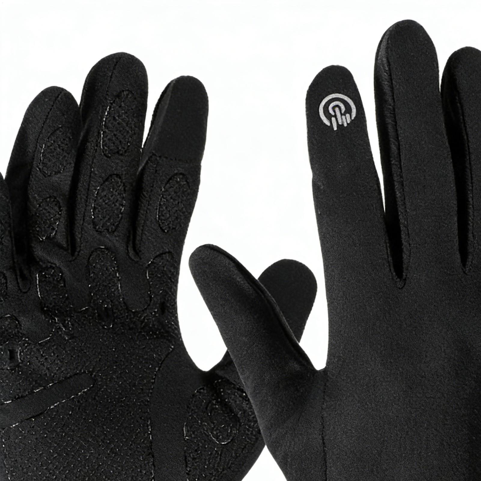 Running Gear In Snow - Warme Fahrradhandschuhe, Vollfinger, kaltes Wetter, Outdoor-Ausrüstung,