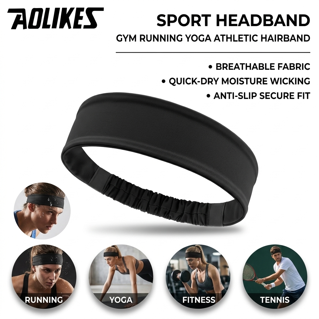 Polyester-Schweißband für Fitn – Running Gear Headband Bewertung und Preis